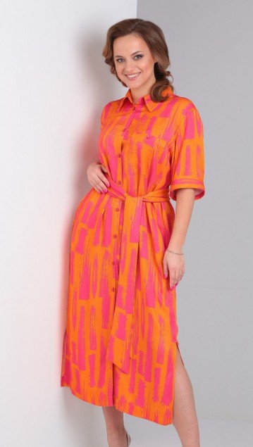 ANDREA FASHION Платье 2  Оранжевый фото 2