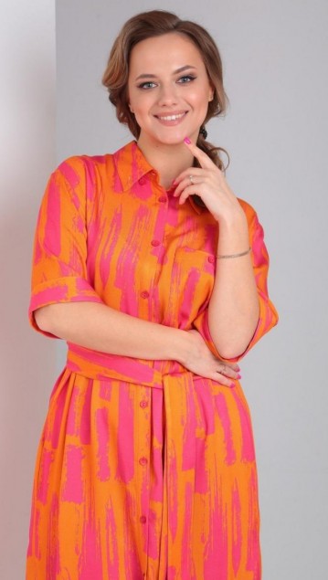 ANDREA FASHION Платье 2  Оранжевый фото 4