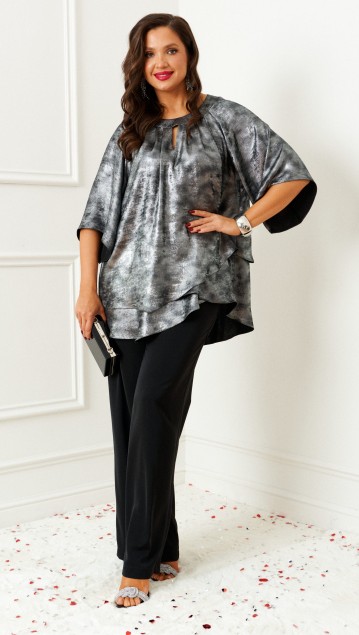 Beautiful&Free Комплект 6409 черный-серебро 