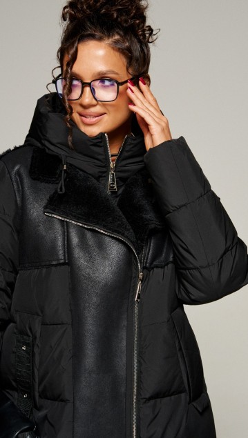 Beautiful&Free Пальто 8011 черный фото 5