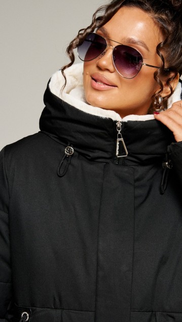 Beautiful&Free Пальто 8019 черный фото 5