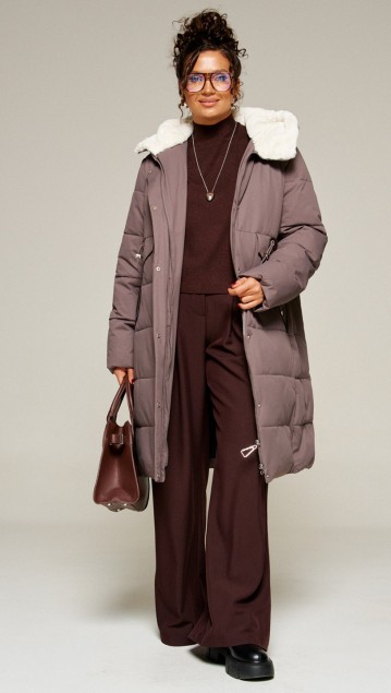 Beautiful&Free Пальто 8019 дымчато-лиловый фото 3