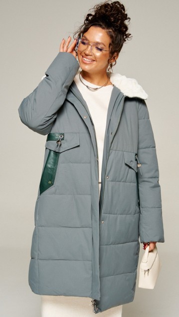 Beautiful&Free Пальто 8019 полынь фото 3