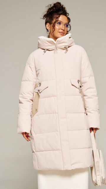 Beautiful&Free Пальто 8019 песочный фото 3