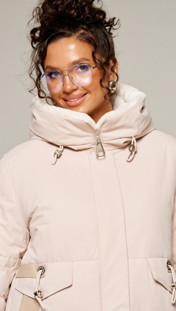 Beautiful&Free Пальто 8019 песочный фото 5