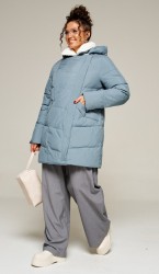  Пальто 8020 дымчато-синий