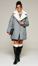  Пальто 8020 серый