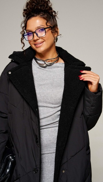 Beautiful&Free Пальто 8024 черный фото 4