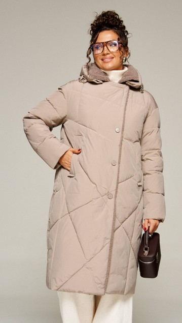 Beautiful&Free Пальто 8024 капучино фото 3