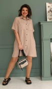 BegiModa Платье Платье 1007 кэмел фото 6