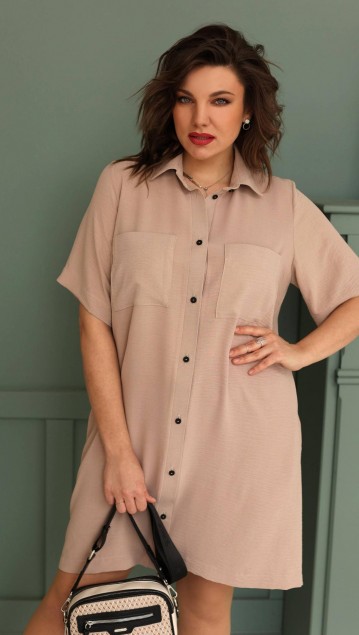 BegiModa Платье Платье 1007 кэмел фото 3