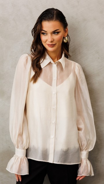 BUTER Блузка 3131 Сливочный фото 3