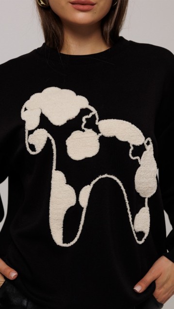 BUTER Джемпер 3212 Черный фото 4