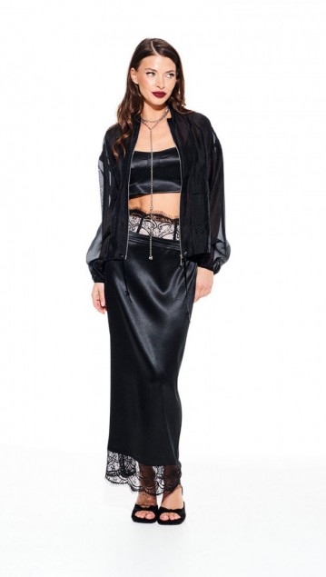 Elletto Юбка 2368 Черный фото 4