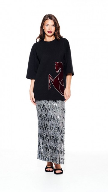 Elletto Юбка 2371 Серый 