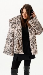  Пальто 3903 Бежево-черный