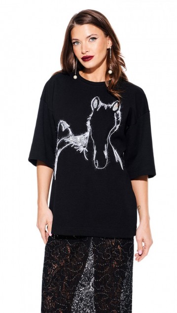 Elletto Джемпер 3938 Черный фото 2