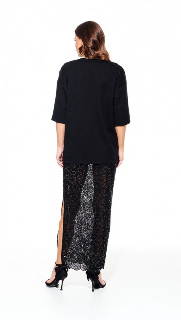 Elletto Джемпер 3938 Черный фото 3