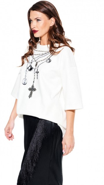 Elletto Джемпер 3940 Молочный фото 5