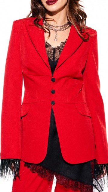 Elletto Костюм 5319 Красный фото 7