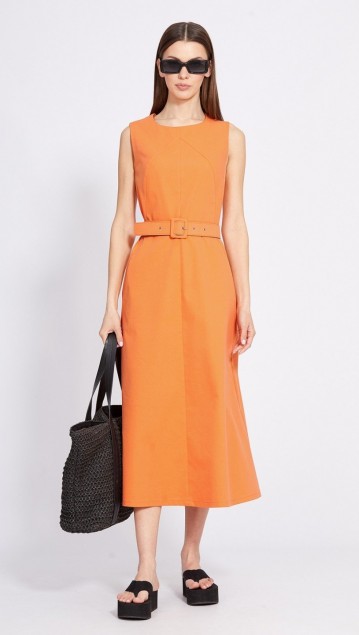 EOLA STYLE Платье 2418  Оранжевый 