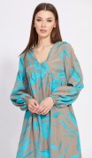 EOLA STYLE Платье 2419 Какао/ бирюза фото 5
