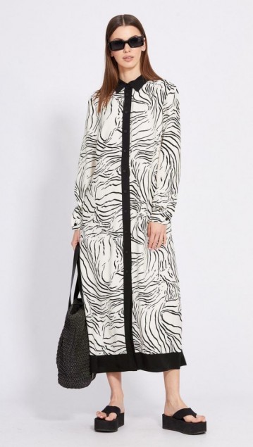 EOLA STYLE Платье 2430 Молочный с рисунком 