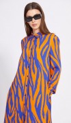 EOLA STYLE Платье 2431 Оранжевый/ василек фото 5