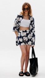  Комплект 2627 Синий с принтом