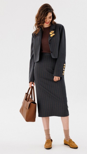 EOLA STYLE Комплект 2676 Графит в полоску 