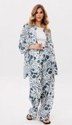 EOLA STYLE Комплект 2858 Молочный с синим принтом фото 5