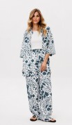 EOLA STYLE Комплект 2858 Молочный с синим принтом фото 4