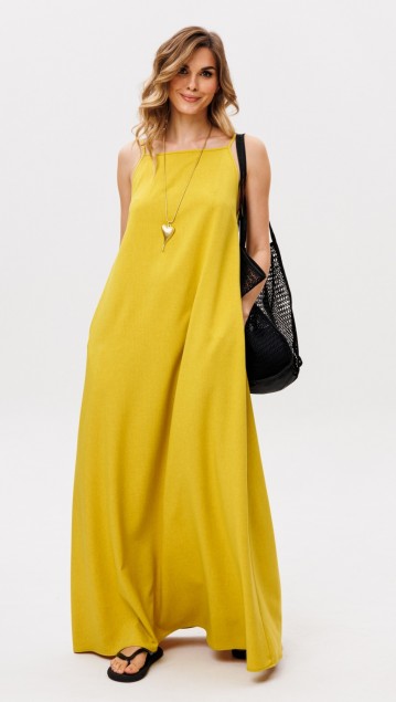 EOLA STYLE Сарафан 2871 Горчица 