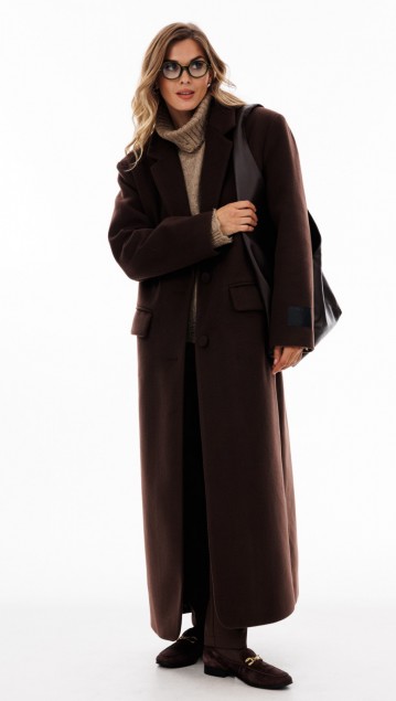 EOLA STYLE Пальто 2892 Коричневый 
