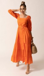  Платье 44117  Оранжевый