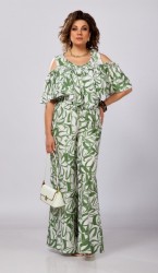  Костюм 2996 Белый+зеленый
