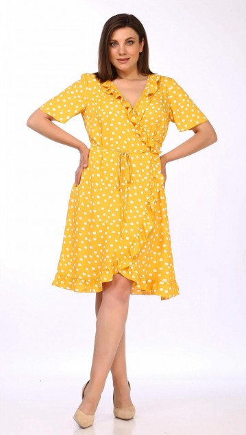 Lady Secret Платье 3698 Желтый+горошек фото 5
