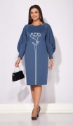 Лилиана Платье 1253 Серо-голубой фото 2