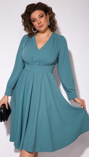 Лилиана Платье 1260  Серо-зеленый фото 4