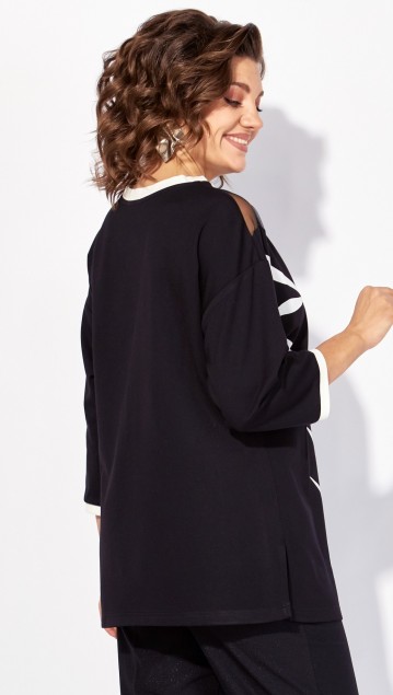 Лилиана Блузка 1495  Черный фото 3