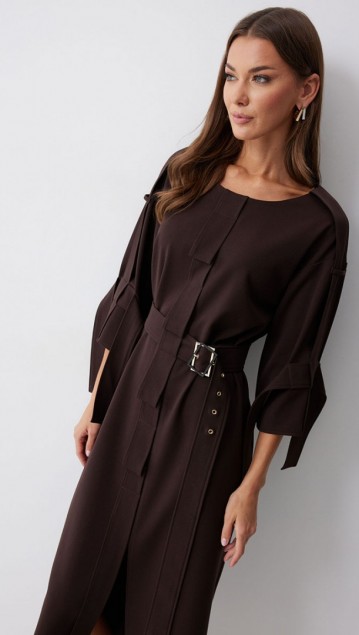 Люше Платье 4212 Коричневый фото 7