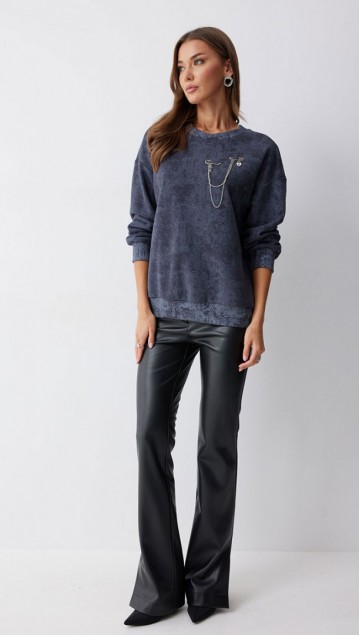 Люше Джемпер 4216 Серый фото 7