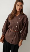 Люше Блузка 4217 Коричневый фото 2