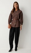 Люше Блузка 4217 Коричневый фото 5