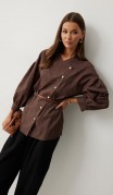 Люше Блузка 4217 Коричневый фото 7