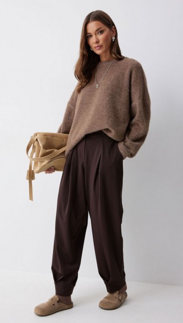 Люше Брюки 4218 Коричневый фото 7