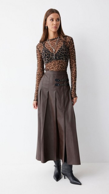 Люше Юбка 4223 Коричневый фото 6