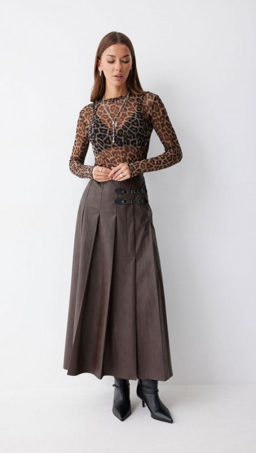 Люше Юбка 4223 Коричневый 