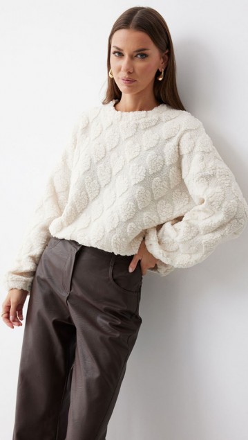 Люше Джемпер 4226 Молоко фото 4