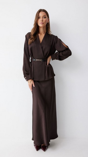 Люше Юбка 4238 Коричневый 